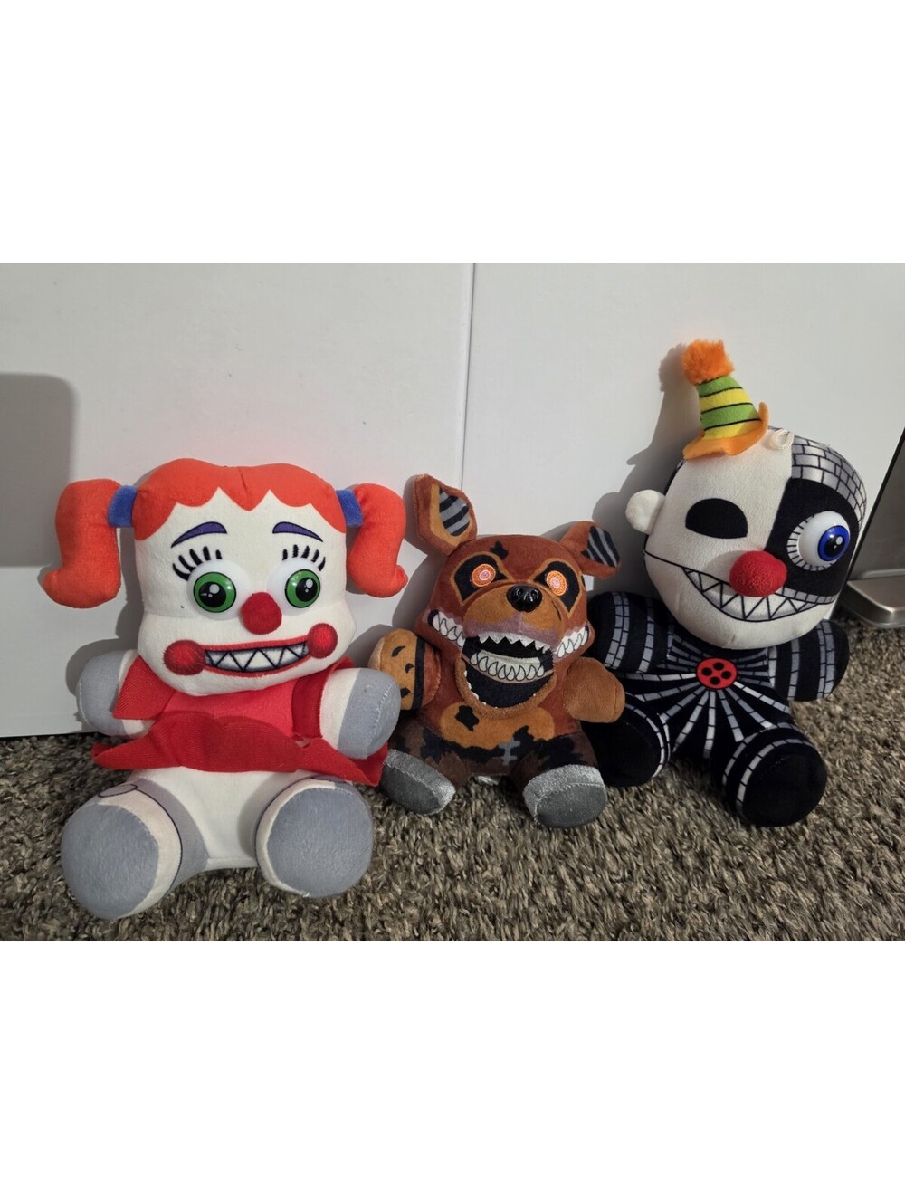 FUNKO FNAF Plush Lot of 3 Ennard Nightmare Foxy Circus Baby Sister Location